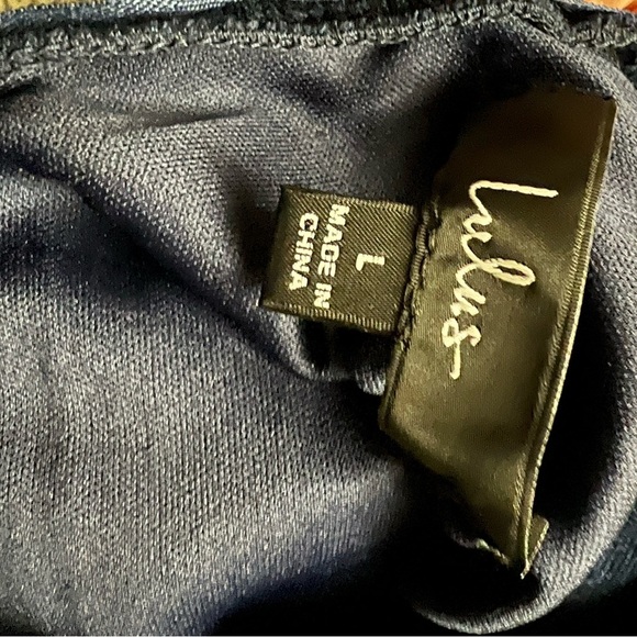 Lulu’s Alluring Image Navy Ruched Velvet Mockneck Maxi Dress - Picture 7 of 9